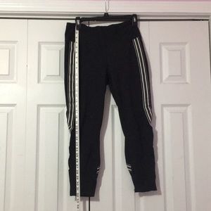 Cropped stripped workout pants